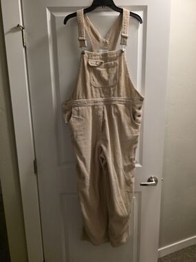 Chadwicks Cream Corduroy Women's Overalls